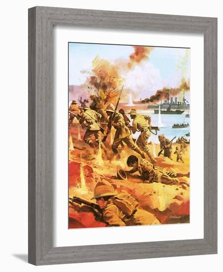 Gallipoli Invasion-Andrew Howat-Framed Giclee Print