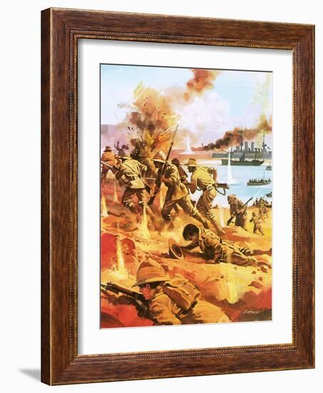 Gallipoli Invasion-Andrew Howat-Framed Giclee Print