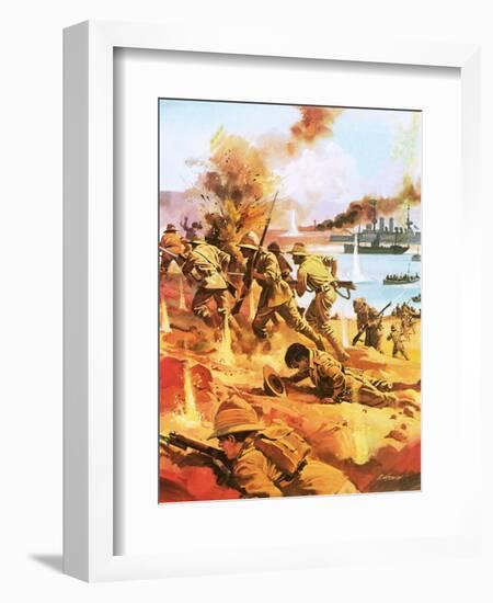 Gallipoli Invasion-Andrew Howat-Framed Giclee Print