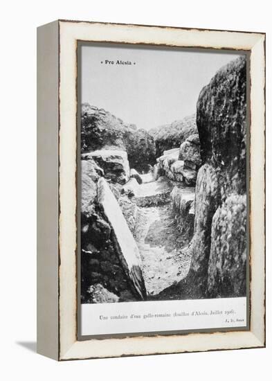Gallo-Roman Water Pipeline, Excavations of Alesia, July 1906-null-Framed Premier Image Canvas