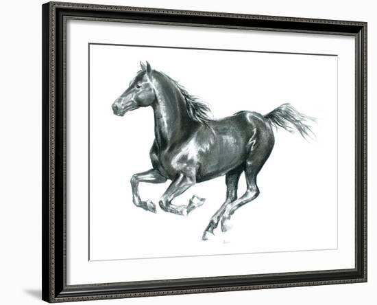 Gallop Black-Deborah Pearce-Framed Giclee Print