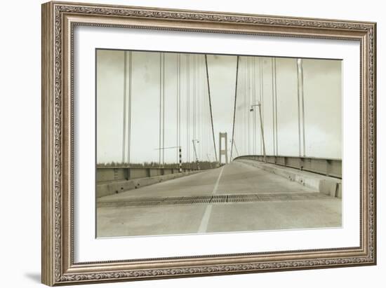 Galloping Gertie: The Tacoma Narrows Bridge, 1940-null-Framed Giclee Print