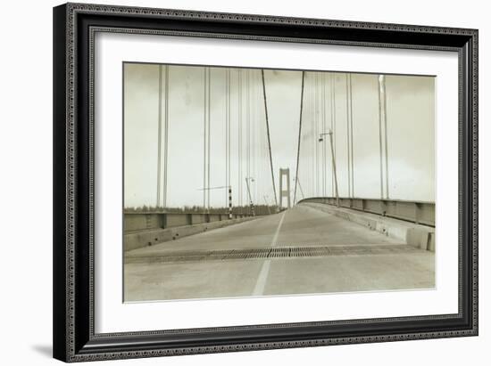 Galloping Gertie: The Tacoma Narrows Bridge, 1940-null-Framed Giclee Print