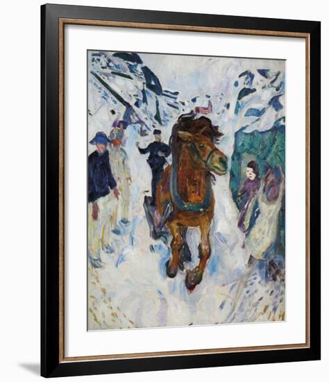 Galloping Horse-Edvard Munch-Framed Premium Giclee Print