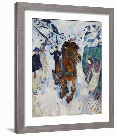 Galloping Horse-Edvard Munch-Framed Premium Giclee Print