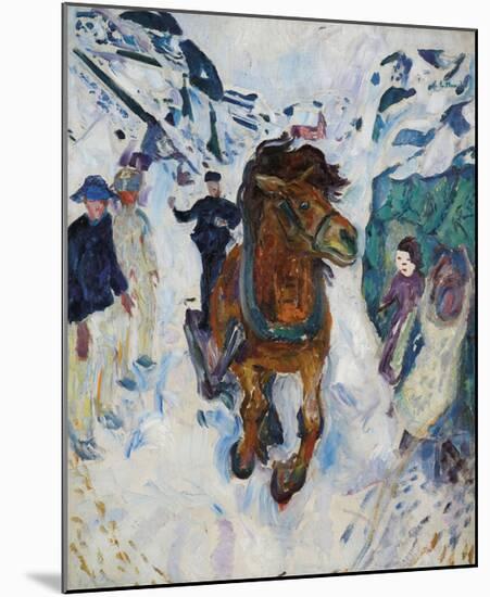 Galloping Horse-Edvard Munch-Mounted Premium Giclee Print