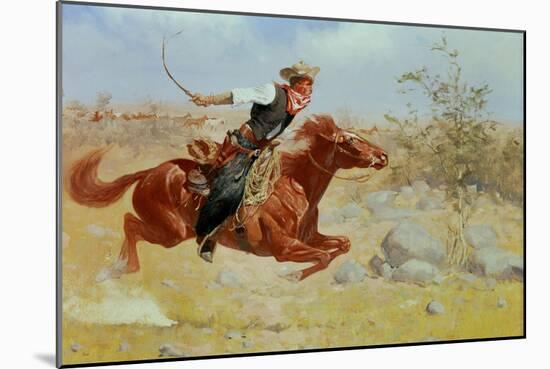 Galloping Horseman, C.1890-Frederic Sackrider Remington-Mounted Giclee Print