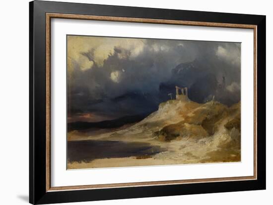 Gallows Hill under a thunderstorm (1835)-Karl Blechen-Framed Giclee Print