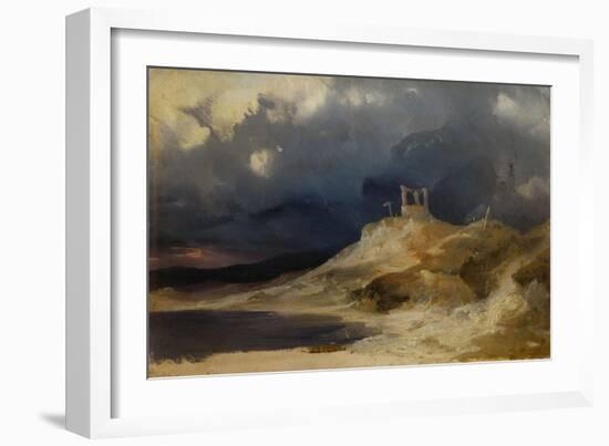Gallows Hill under a thunderstorm (1835)-Karl Blechen-Framed Giclee Print