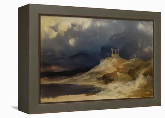 Gallows Hill under a thunderstorm (1835)-Karl Blechen-Framed Premier Image Canvas