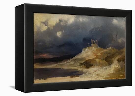 Gallows Hill under a thunderstorm (1835)-Karl Blechen-Framed Premier Image Canvas