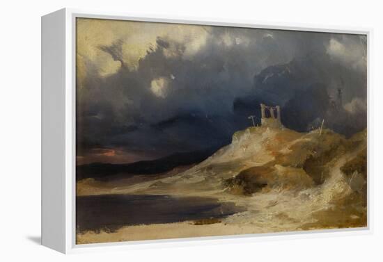 Gallows Hill under a thunderstorm (1835)-Karl Blechen-Framed Premier Image Canvas