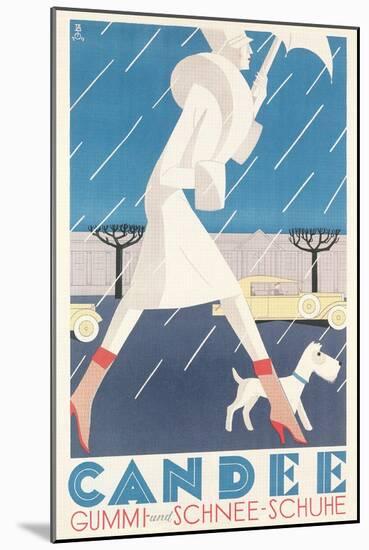 Galoshes Ad-null-Mounted Art Print