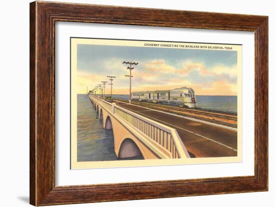 Galveston Causeway-null-Framed Art Print