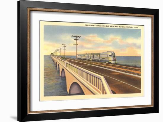 Galveston Causeway-null-Framed Art Print