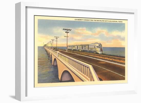 Galveston Causeway-null-Framed Art Print