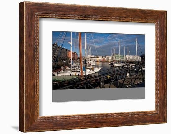 Galway Marina, Galway Docks, County Galway, Connacht, Republic of Ireland, Europe-Carsten Krieger-Framed Photographic Print