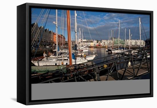 Galway Marina, Galway Docks, County Galway, Connacht, Republic of Ireland, Europe-Carsten Krieger-Framed Premier Image Canvas