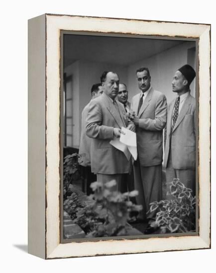 Gamal Abdul Nasser of Egypt Attending the Bandung Conference-null-Framed Premier Image Canvas