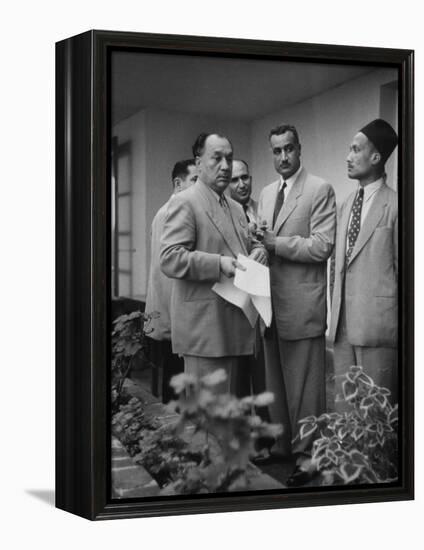 Gamal Abdul Nasser of Egypt Attending the Bandung Conference-null-Framed Premier Image Canvas