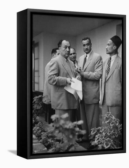 Gamal Abdul Nasser of Egypt Attending the Bandung Conference-null-Framed Premier Image Canvas