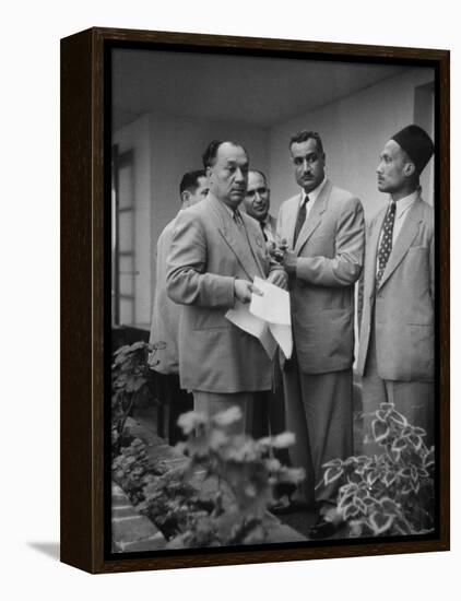 Gamal Abdul Nasser of Egypt Attending the Bandung Conference-null-Framed Premier Image Canvas