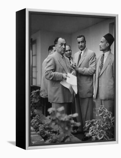 Gamal Abdul Nasser of Egypt Attending the Bandung Conference-null-Framed Premier Image Canvas