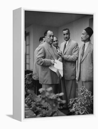 Gamal Abdul Nasser of Egypt Attending the Bandung Conference-null-Framed Premier Image Canvas