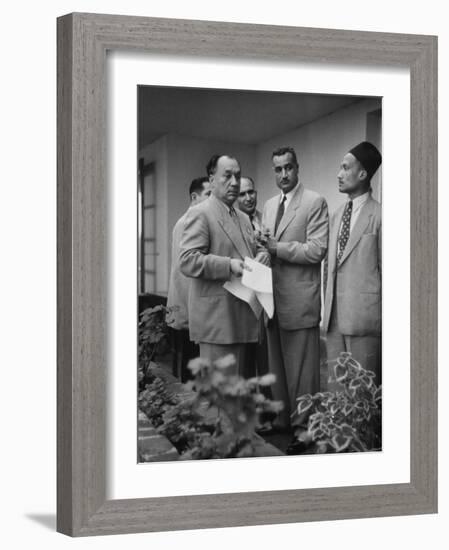 Gamal Abdul Nasser of Egypt Attending the Bandung Conference-null-Framed Photographic Print