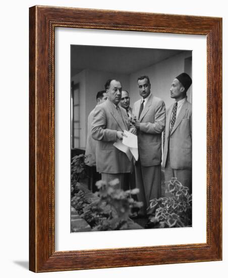 Gamal Abdul Nasser of Egypt Attending the Bandung Conference-null-Framed Photographic Print