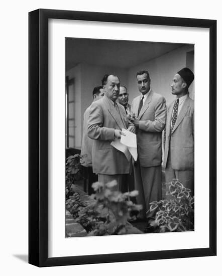 Gamal Abdul Nasser of Egypt Attending the Bandung Conference-null-Framed Photographic Print