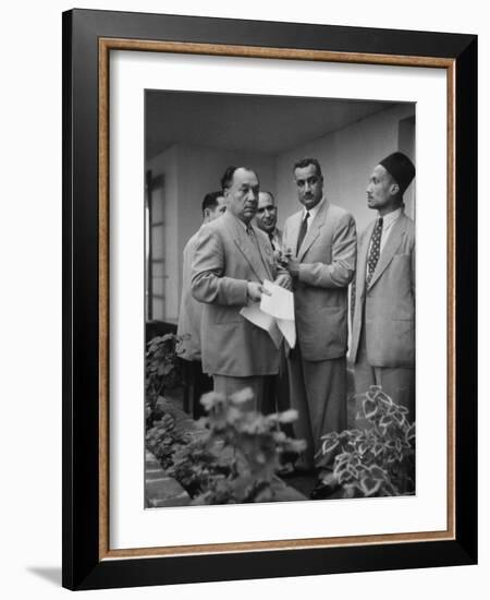 Gamal Abdul Nasser of Egypt Attending the Bandung Conference-null-Framed Photographic Print