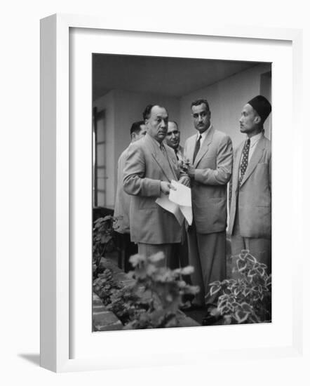 Gamal Abdul Nasser of Egypt Attending the Bandung Conference-null-Framed Photographic Print