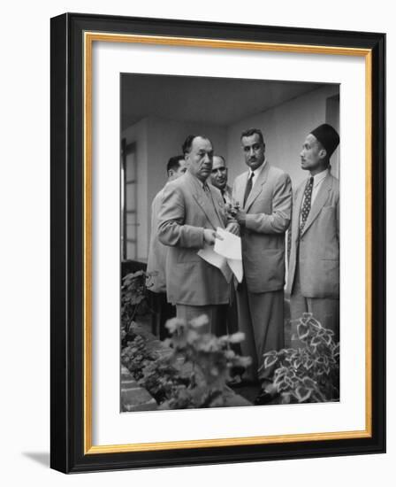 Gamal Abdul Nasser of Egypt Attending the Bandung Conference-null-Framed Photographic Print