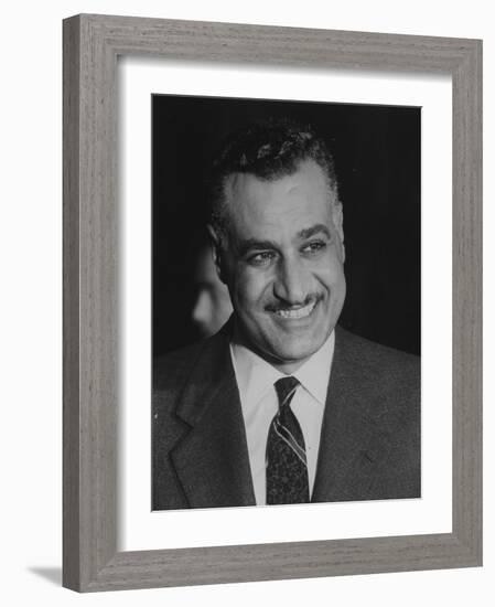 Gamal Abdul Nasserduring United Nation General Assembly Meeting-null-Framed Photographic Print