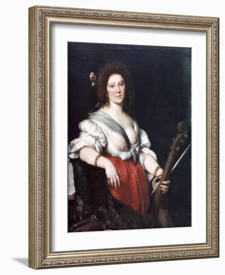 Gamba Player, C1635-Bernardo Strozzi-Framed Giclee Print