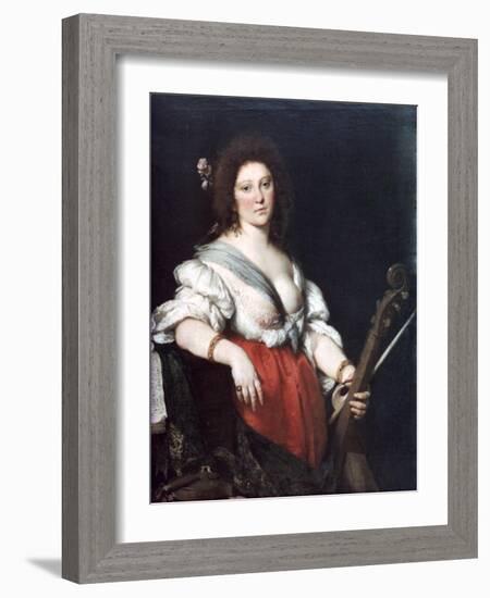 Gamba Player, C1635-Bernardo Strozzi-Framed Giclee Print