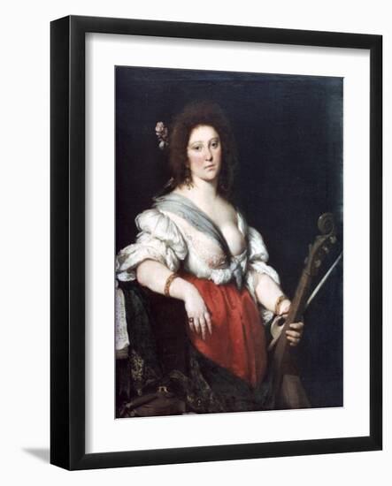 Gamba Player, C1635-Bernardo Strozzi-Framed Giclee Print