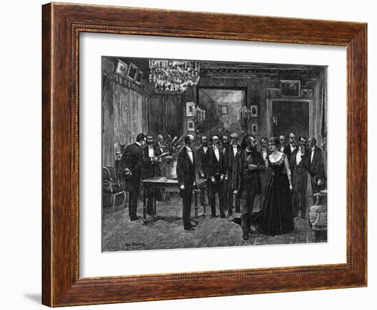 Gambetta at a Salon-Jean Béraud-Framed Art Print