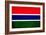 Gambia Flag Design with Wood Patterning - Flags of the World Series-Philippe Hugonnard-Framed Premium Giclee Print