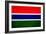 Gambia Flag Design with Wood Patterning - Flags of the World Series-Philippe Hugonnard-Framed Premium Giclee Print