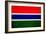 Gambia Flag Design with Wood Patterning - Flags of the World Series-Philippe Hugonnard-Framed Premium Giclee Print