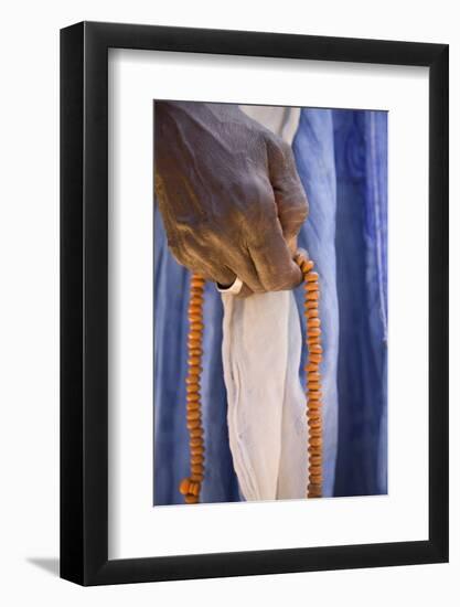 Gambian Holding Misbaha or Worry Beads-Jon Hicks-Framed Photographic Print
