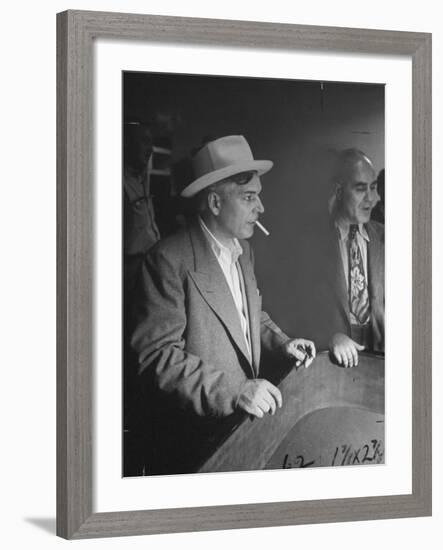 Gambler Tony Cornero Stralla Playing Craps Aboard Ship "Lux" Off Coast of California-Peter Stackpole-Framed Premium Photographic Print