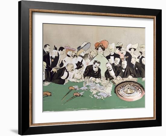 Gamblers in the Casino at Monte-Carlo. circa 1910-Sem-Framed Giclee Print