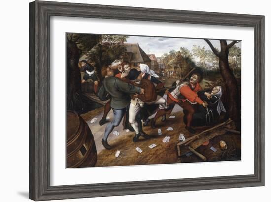 Gamblers Quarrelling-Pieter Brueghel the Younger-Framed Giclee Print