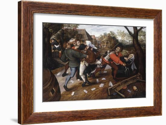 Gamblers Quarrelling-Pieter Brueghel the Younger-Framed Giclee Print