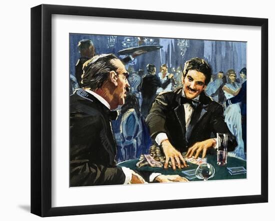 Gambling at Monte Carlo-English School-Framed Giclee Print