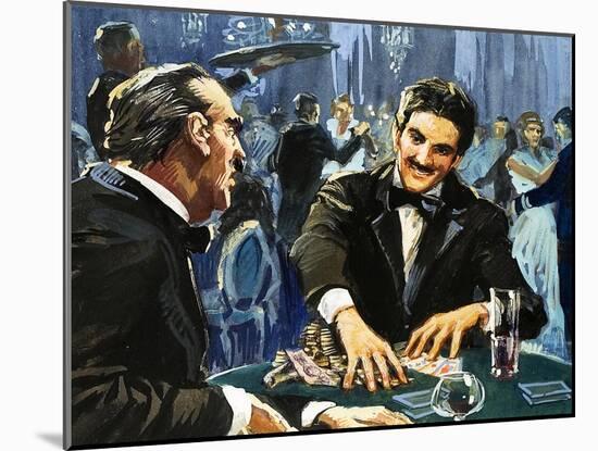 Gambling at Monte Carlo-English School-Mounted Giclee Print