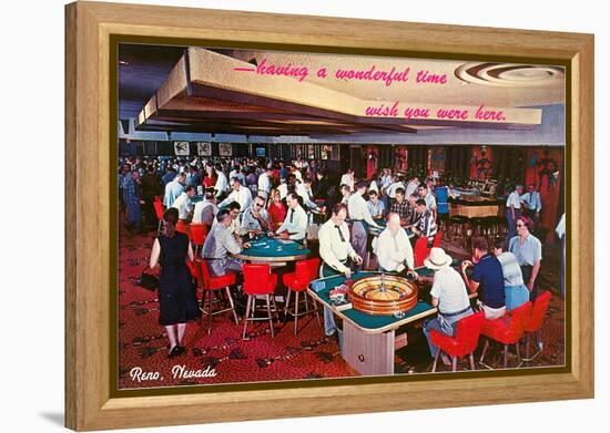 Gambling in Reno, Nevada-null-Framed Stretched Canvas